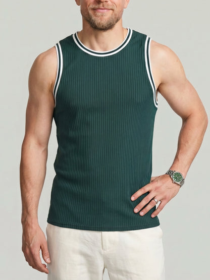 KZZ Men's Minimalist Solid-Color Knit Vest