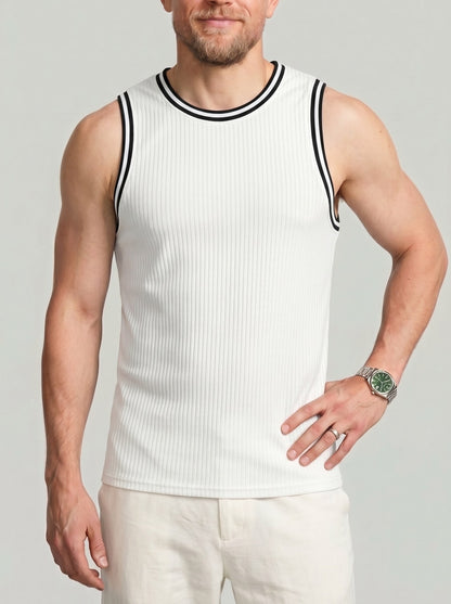 KZZ Men's Minimalist Solid-Color Knit Vest