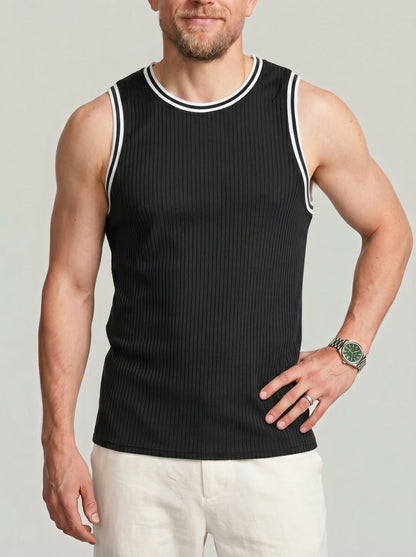 KZZ Men's Minimalist Solid-Color Knit Vest