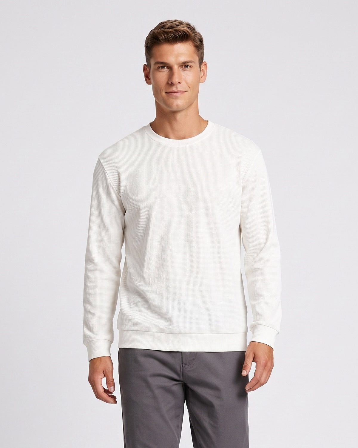 KZZ Men's crew-neck sweater