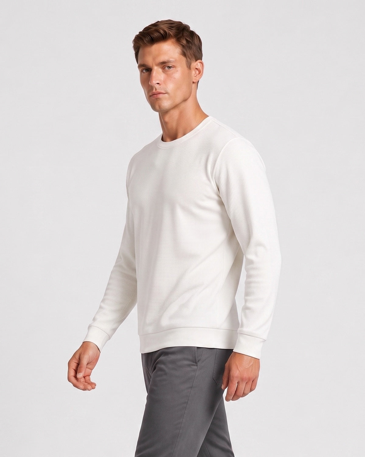 KZZ Men's crew-neck sweater