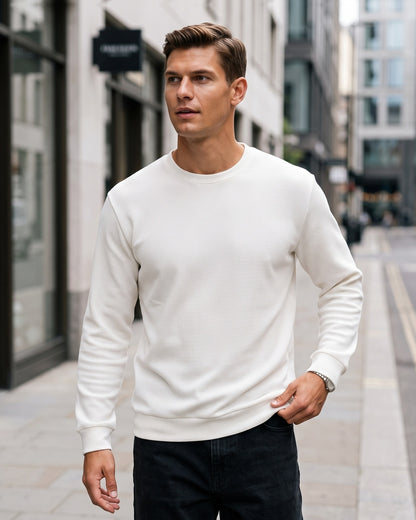 KZZ Men's crew-neck sweater