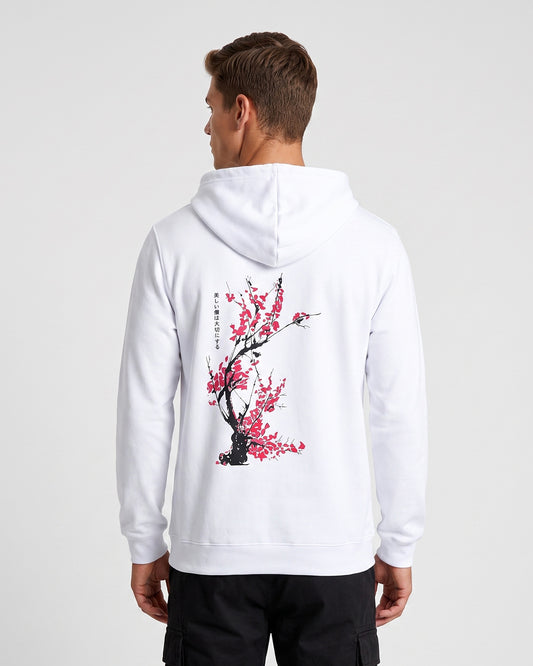 KZZ Men's Printed Drop-Shoulder Hoodie