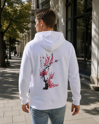 KZZ Men's Printed Drop-Shoulder Hoodie