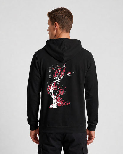 KZZ Men's Printed Drop-Shoulder Hoodie
