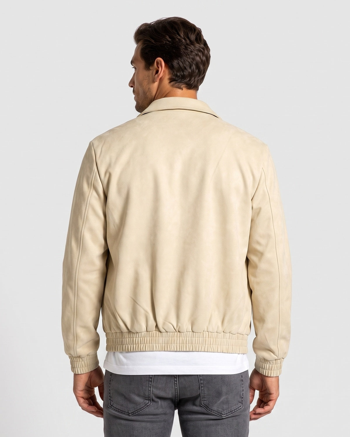 KZZ Loose-fit casual long-sleeve collared zip-up jacket
