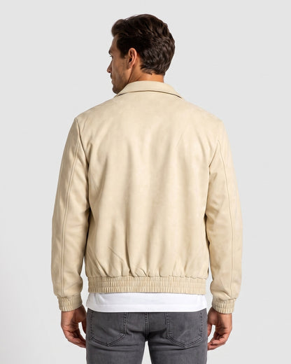 KZZ Loose-fit casual long-sleeve collared zip-up jacket