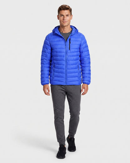 KZZ Men's Classic Hooded Padded Jacket