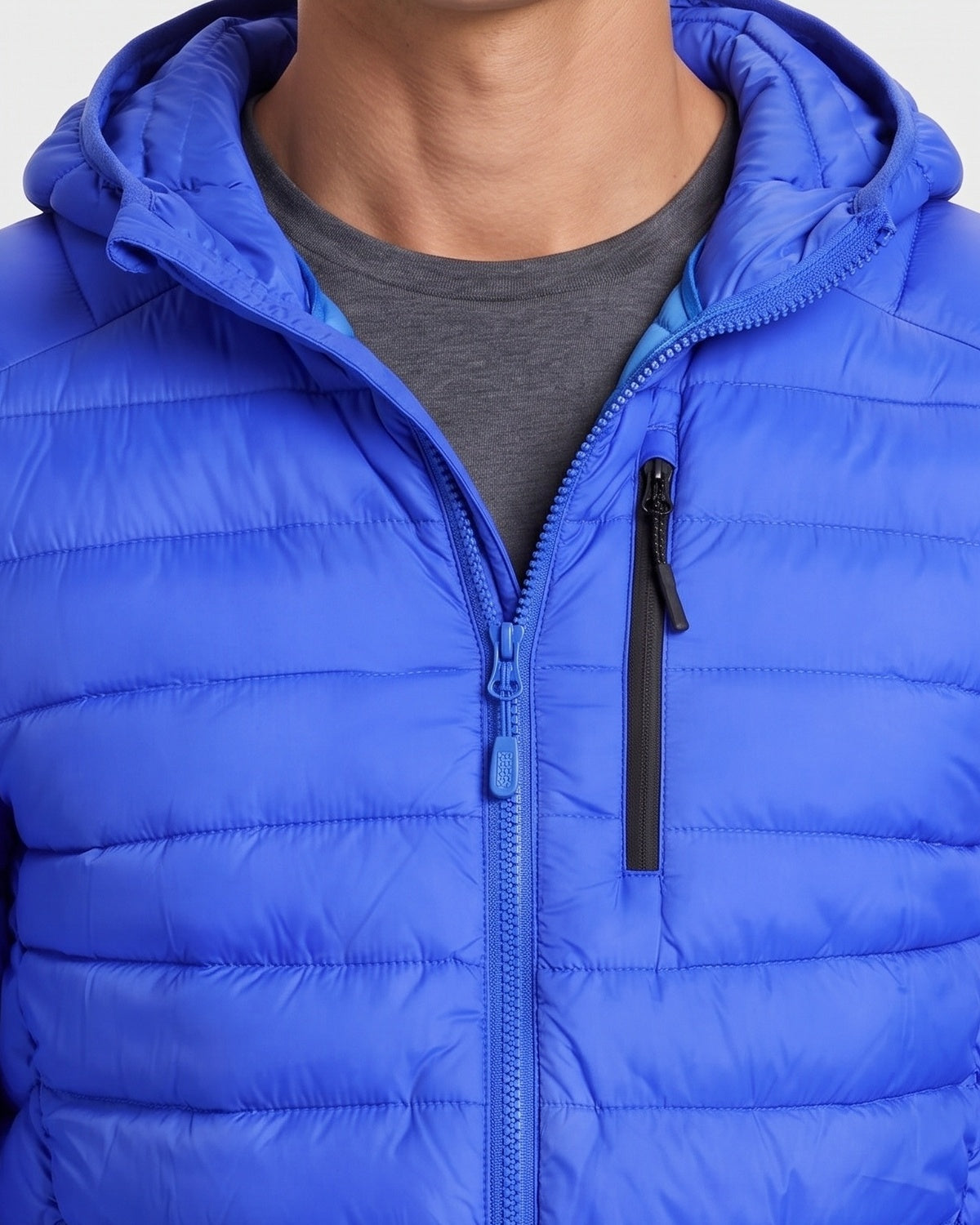 KZZ Men's Classic Hooded Padded Jacket