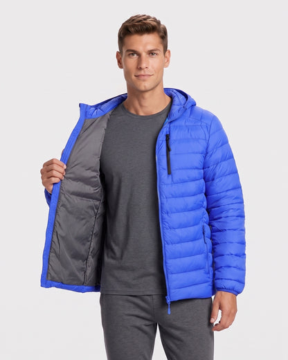 KZZ Men's Classic Hooded Padded Jacket