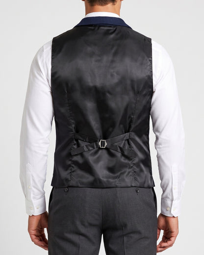 KZZ Men's solid color button front pocket suit vest
