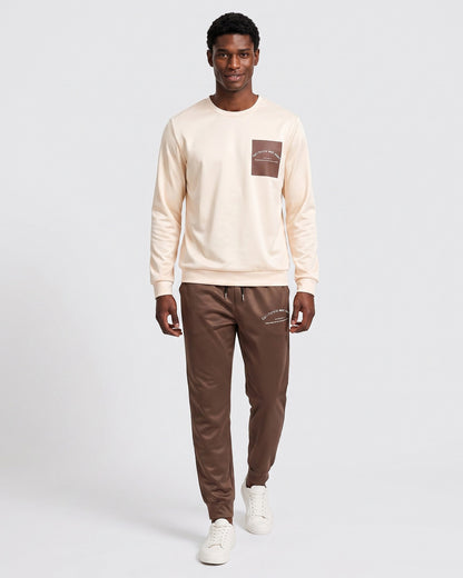 KZZ Crew-neck long-sleeve pullover and elastic-waist trousers