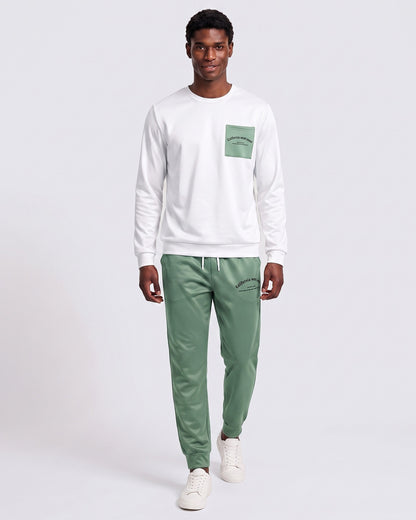 KZZ Crew-neck long-sleeve pullover and elastic-waist trousers