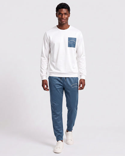 KZZ Crew-neck long-sleeve pullover and elastic-waist trousers