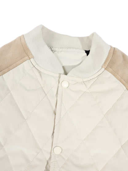 KZZ Men's Solid-Color Raglan-Sleeve Button-Front Thickened Jacket