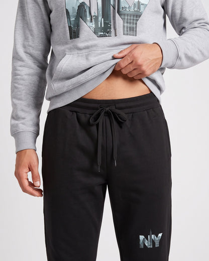 KZZ Men's Letter-Print Hoodie and Joggers