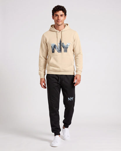 KZZ Men's Letter-Print Hoodie and Joggers