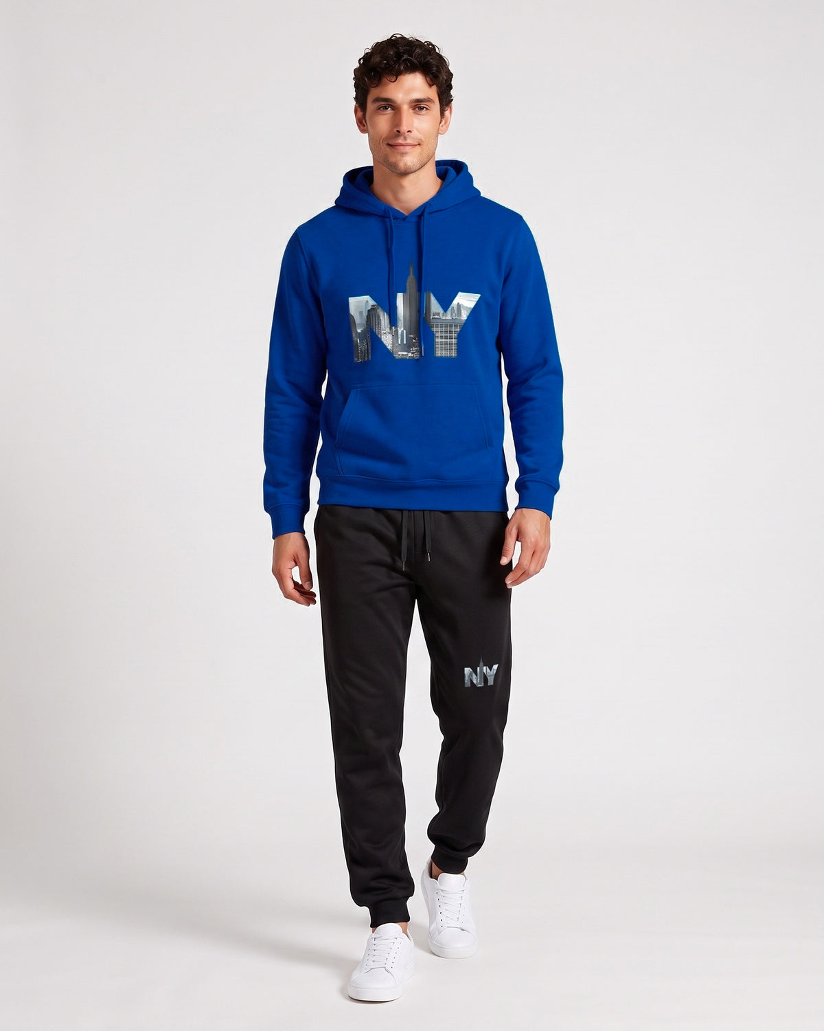 KZZ Men's Letter-Print Hoodie and Joggers