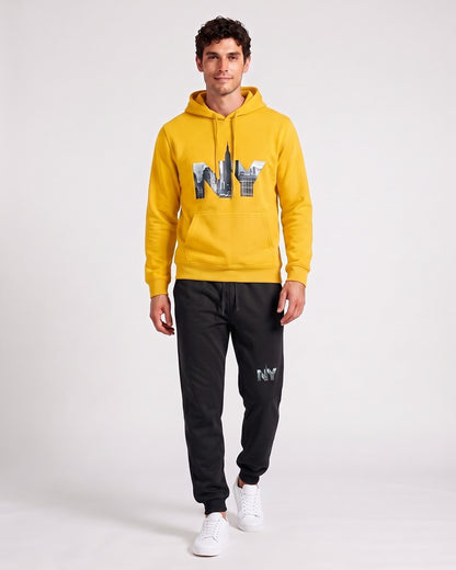 KZZ Men's Letter-Print Hoodie and Joggers