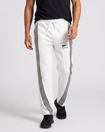 KZZ Men's Side-Stripe Sweatpants with Drawstring Waist