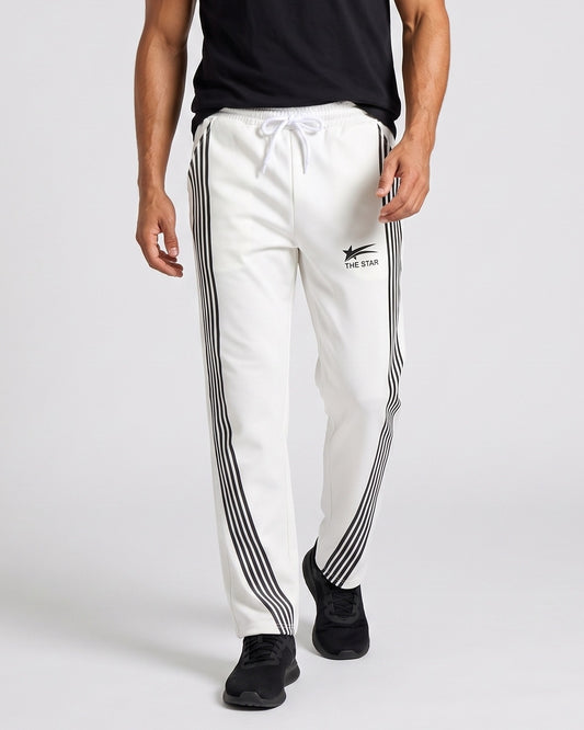 KZZ Men's Side-Stripe Sweatpants with Drawstring Waist