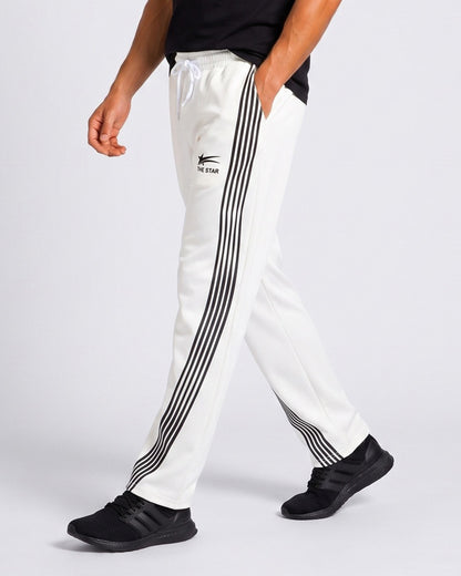 KZZ Men's Side-Stripe Sweatpants with Drawstring Waist
