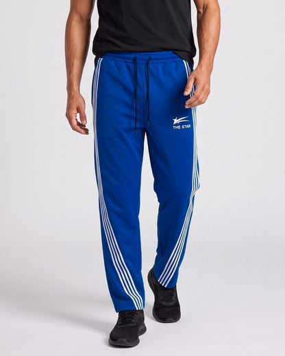 KZZ Men's Side-Stripe Sweatpants with Drawstring Waist