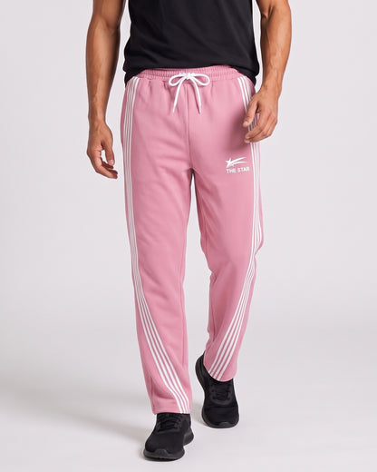 KZZ Men's Side-Stripe Sweatpants with Drawstring Waist