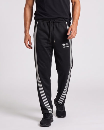KZZ Men's Side-Stripe Sweatpants with Drawstring Waist