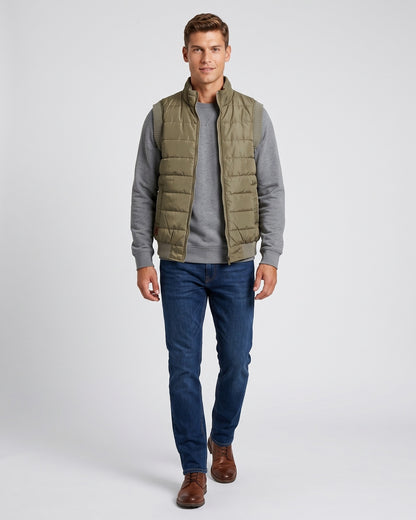 KZZ Men's Solid-Color Zipper-Pocket Vest
