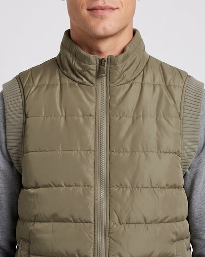 KZZ Men's Solid-Color Zipper-Pocket Vest