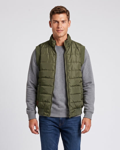 KZZ Men's Solid-Color Zipper-Pocket Vest