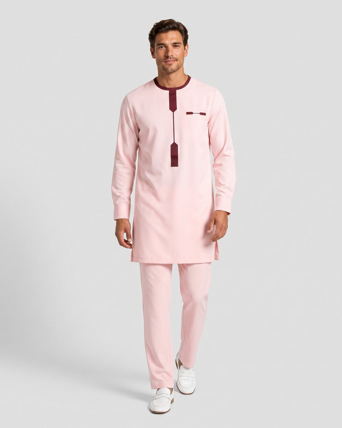 KZZ Striped long-sleeve top and elastic-waist trousers