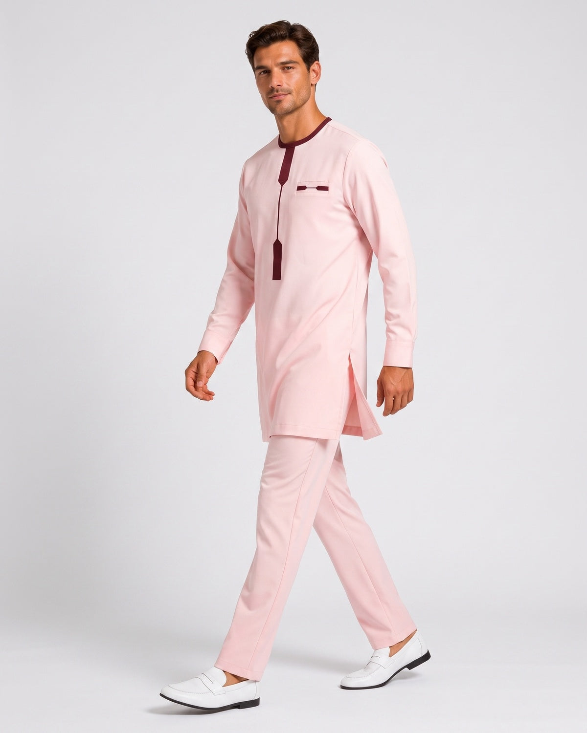 KZZ Striped long-sleeve top and elastic-waist trousers