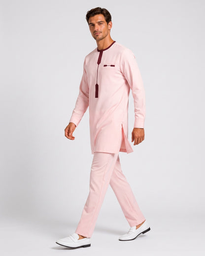 KZZ Striped long-sleeve top and elastic-waist trousers