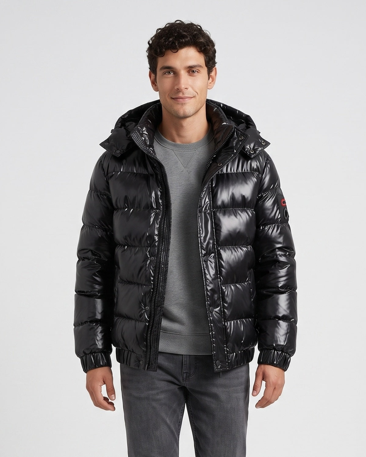 KZZ Men's Solid-Color Zip-Up Hoodie