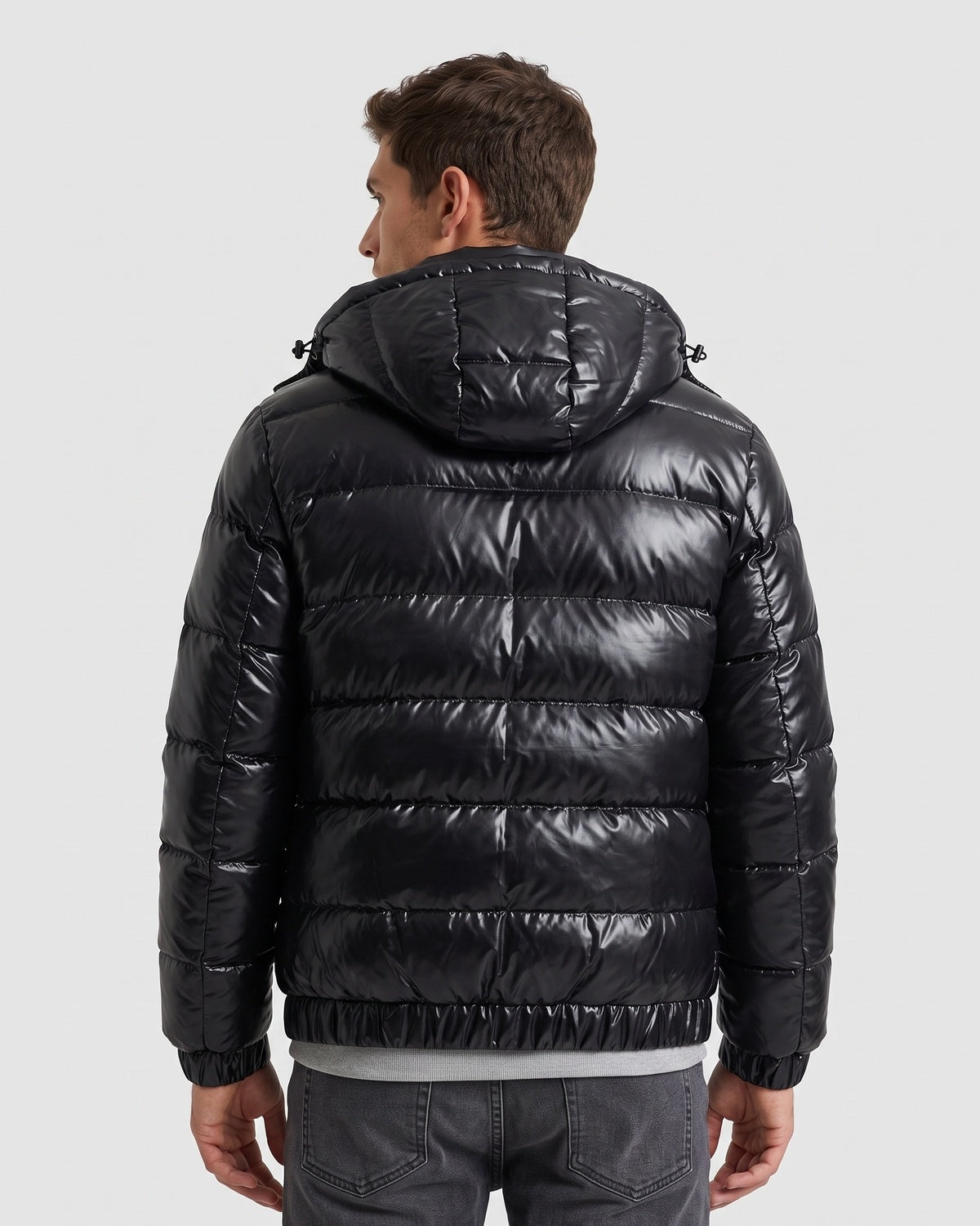 KZZ Men's Solid-Color Zip-Up Hoodie