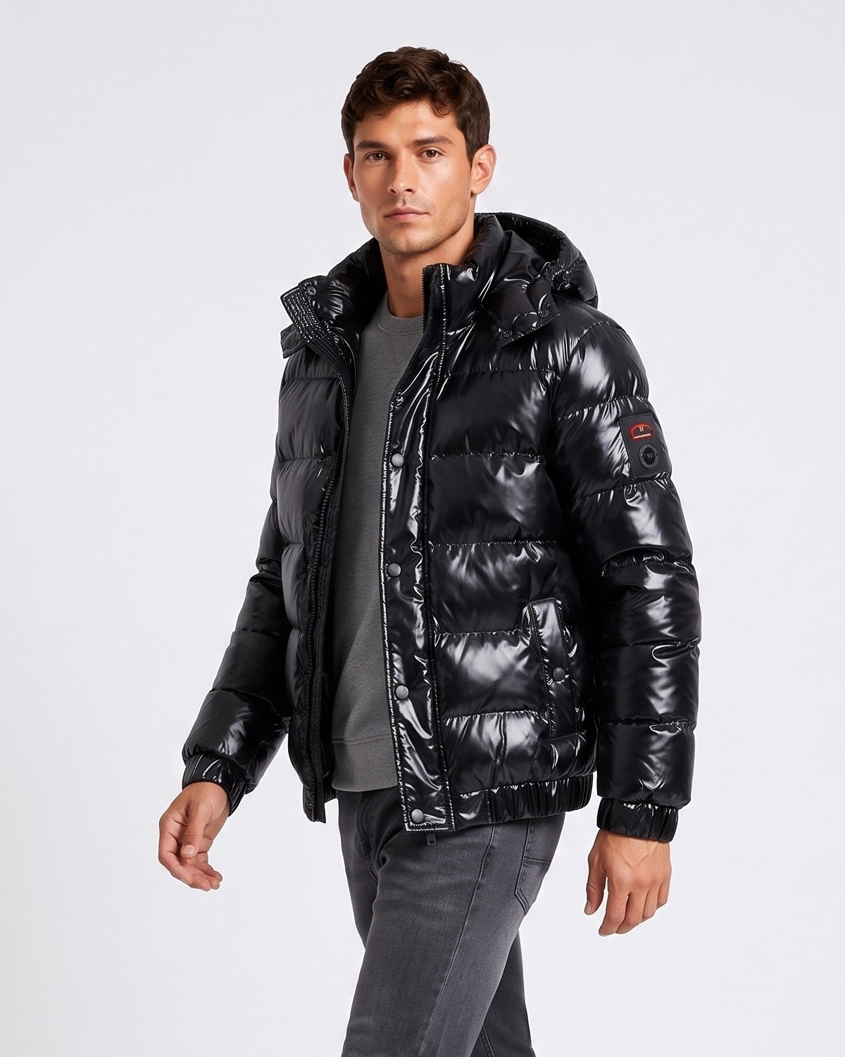 KZZ Men's Solid-Color Zip-Up Hoodie