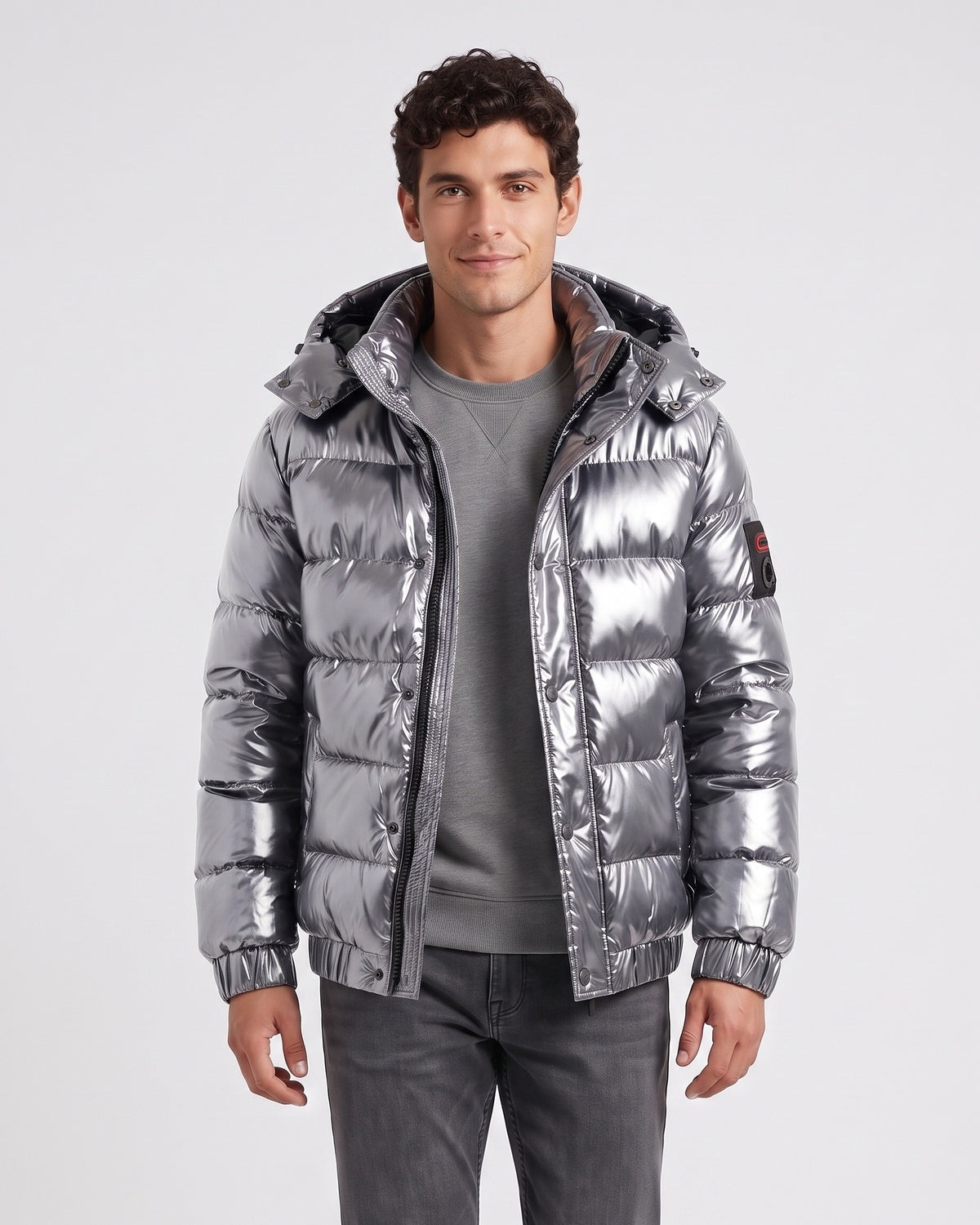 KZZ Men's Solid-Color Zip-Up Hoodie