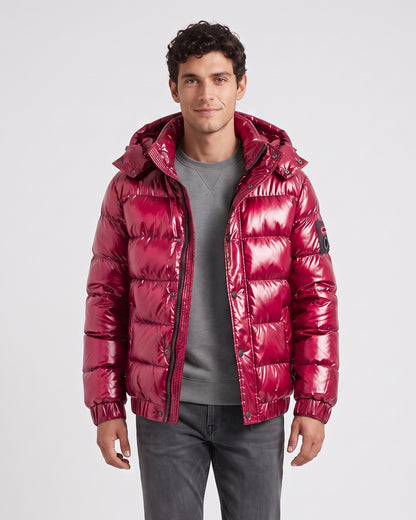 KZZ Men's Solid-Color Zip-Up Hoodie
