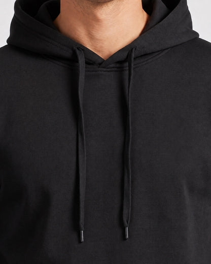 KZZ Men's Printed Fleece-Lined Hoodie with Drop Shoulders