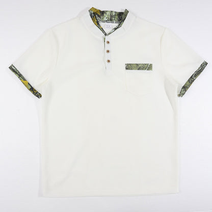 KZZ Men's Short-Sleeve Polo Shirt and Trousers Two-Piece Set