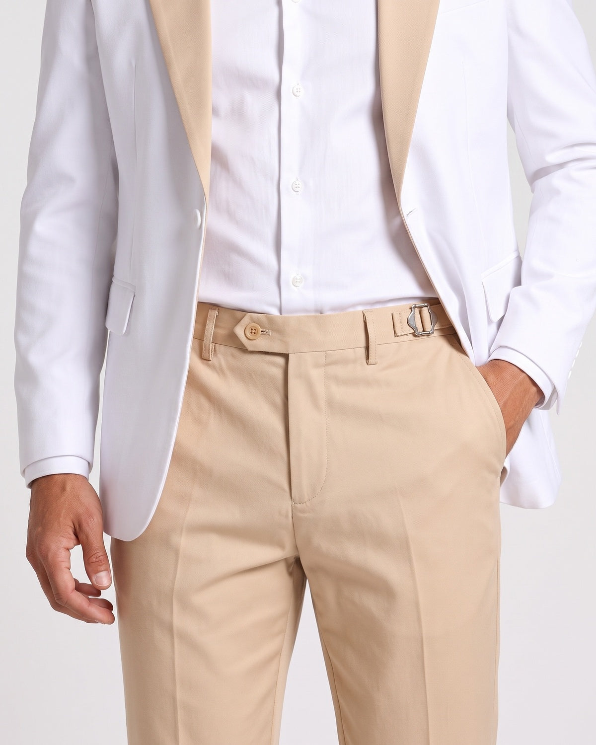 KZZ Men's single-button three-piece suit
