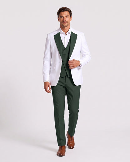 KZZ Men's single-button three-piece suit