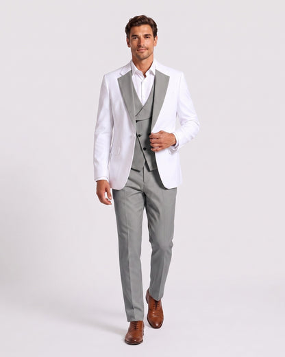 KZZ Men's single-button three-piece suit
