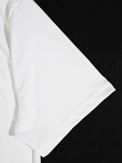 KZZ Men's Solid-Color V-Neck T-Shirt