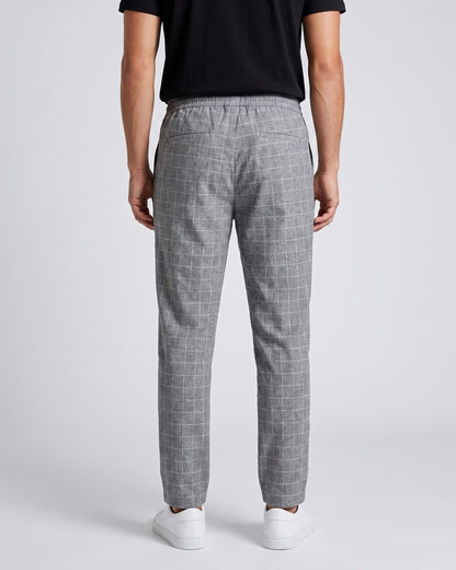 KZZ Checked drawstring-waist casual trousers
