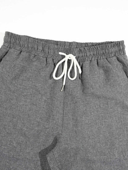 KZZ Regular-fit short-sleeved top and drawstring-waist shorts
