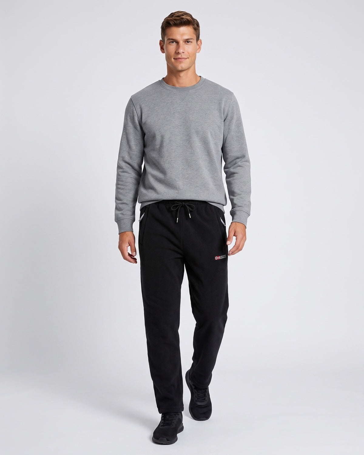 KZZ Men's Fleece-Lined Casual Joggers
