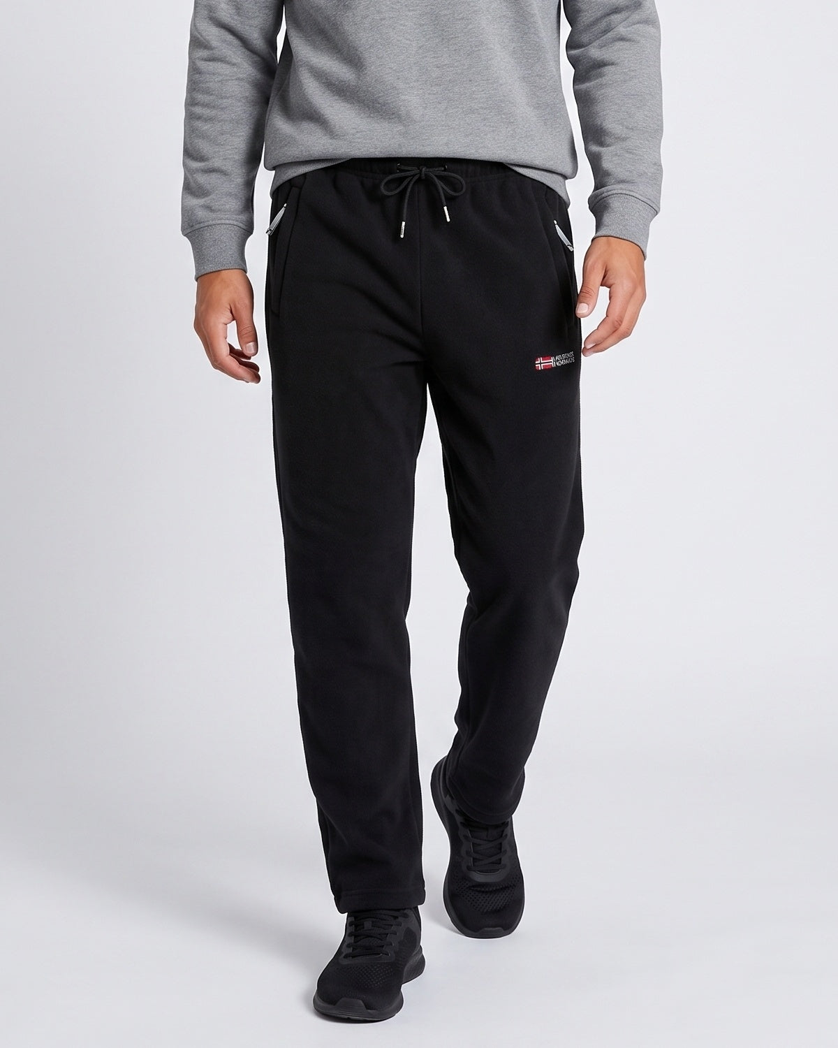 KZZ Men's Fleece-Lined Casual Joggers
